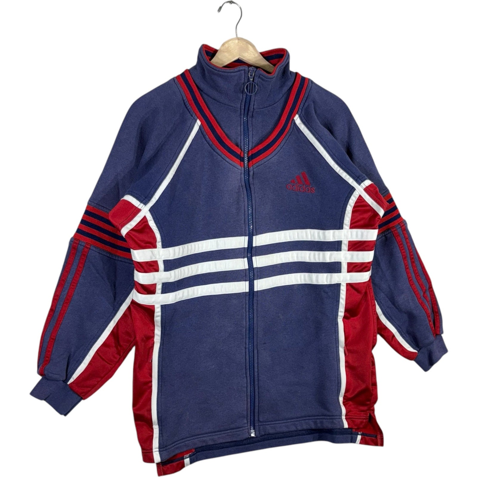 Vintage Adidas Striped Full Zip Track Jacket