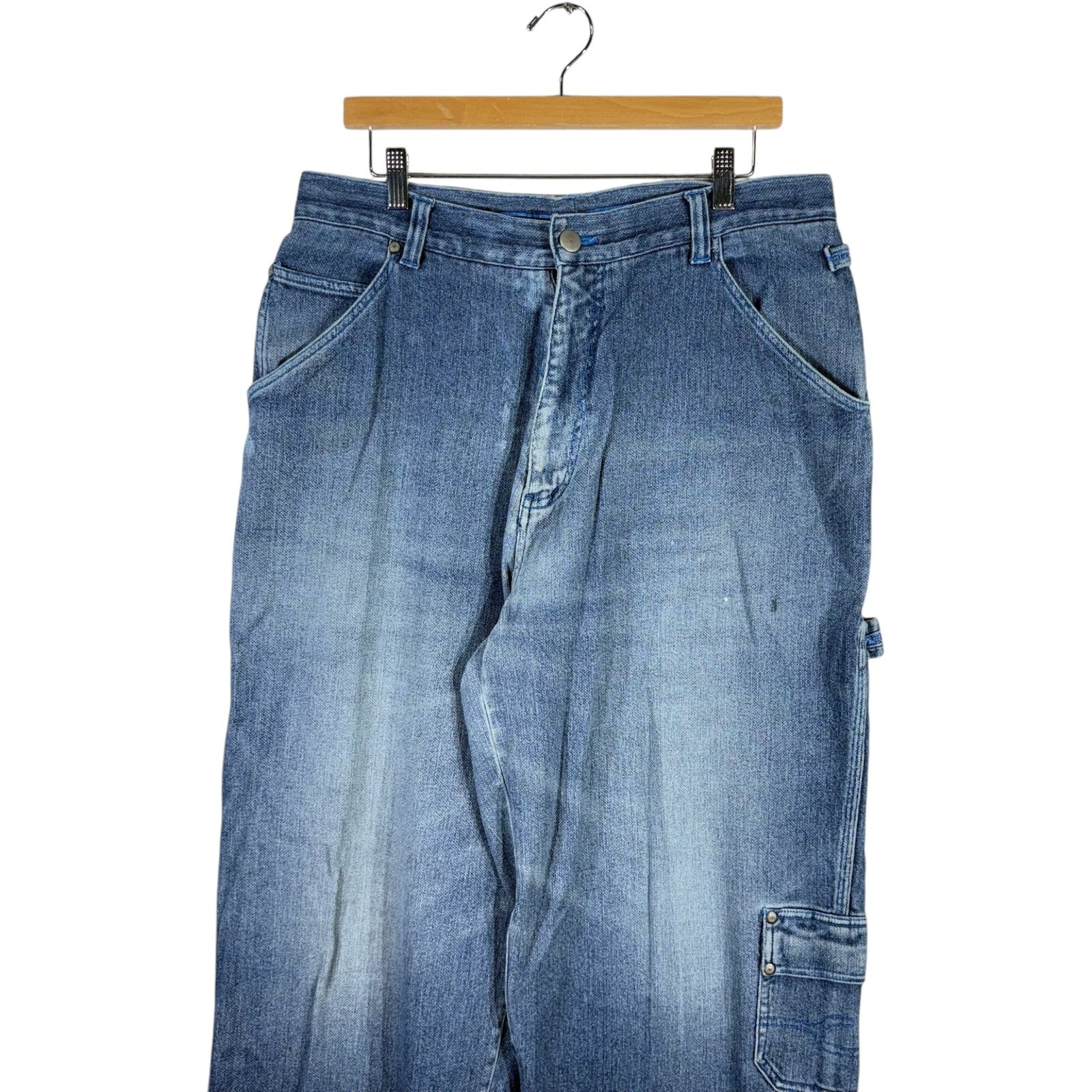 Vintage Clench Jeans Baggy Cargo Carpenter Pants 34x31
