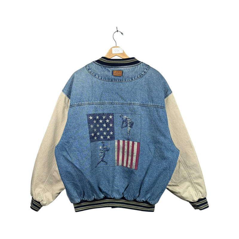 Vintage American Flag Denim Jacket