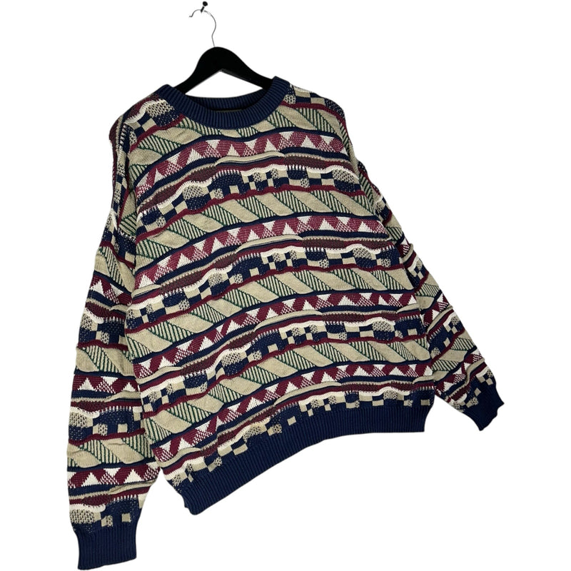 Vintage Leoniak 3D Knit Textured Sweater