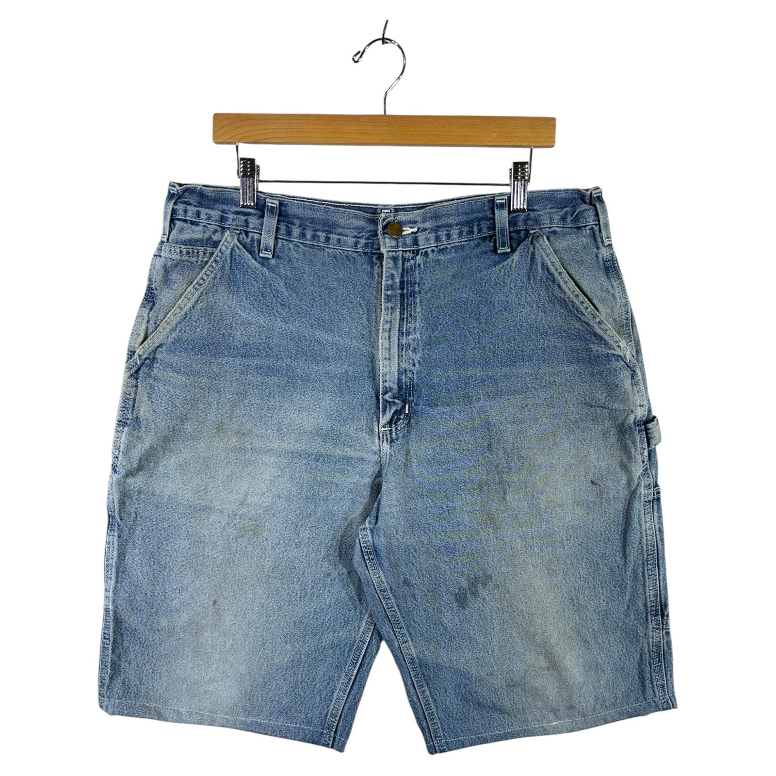 Vintage Carhartt Dungaree Fit Denim Carpenter Shorts 38