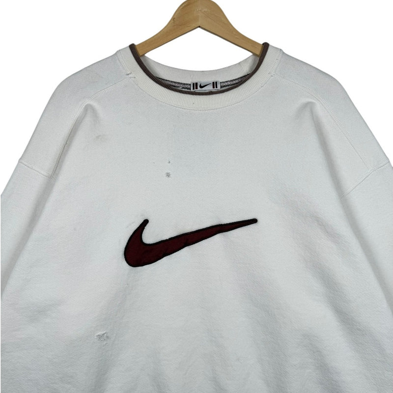 Vintage Nike Big Swoosh Embroidered Crewneck