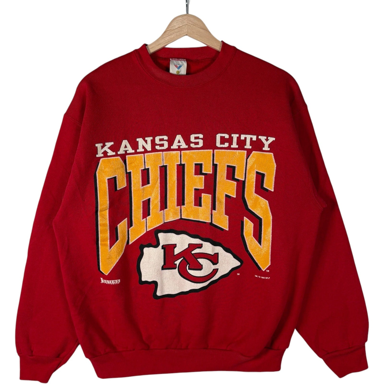 Vintage Kansas City Chiefs NFL Spellout Crewneck 90s