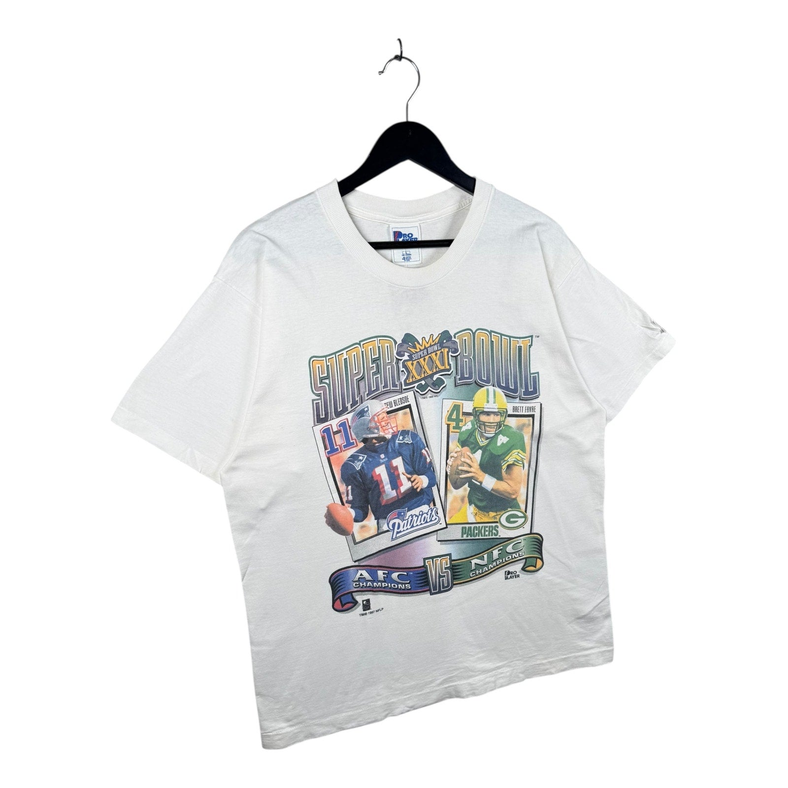 Vintage Super Bowl XXXI Patriots vs Packers NFL T-Shirt