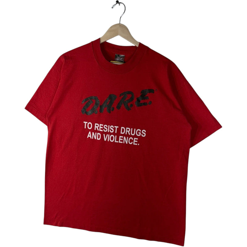 Vintage D.A.R.E. To Resist Drugs & Violence Spellout Tee