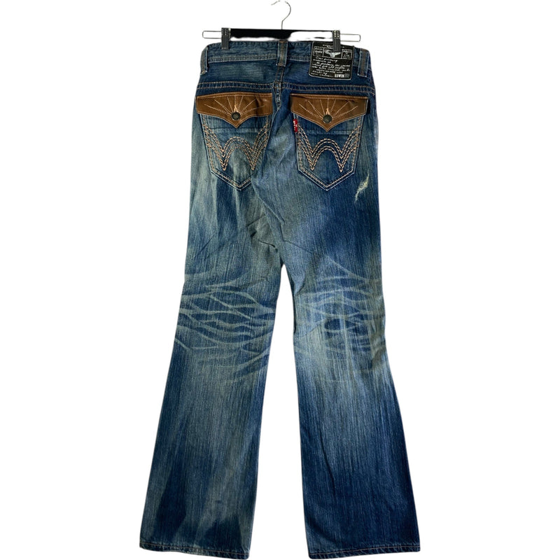 Vintage Edwin Distressed Flared Denim Jeans 30