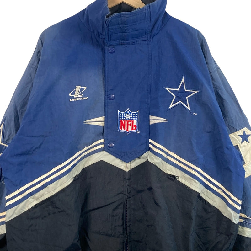 Vintage Dallas Cowboys Logo Color Block NFL Puffer Jacket