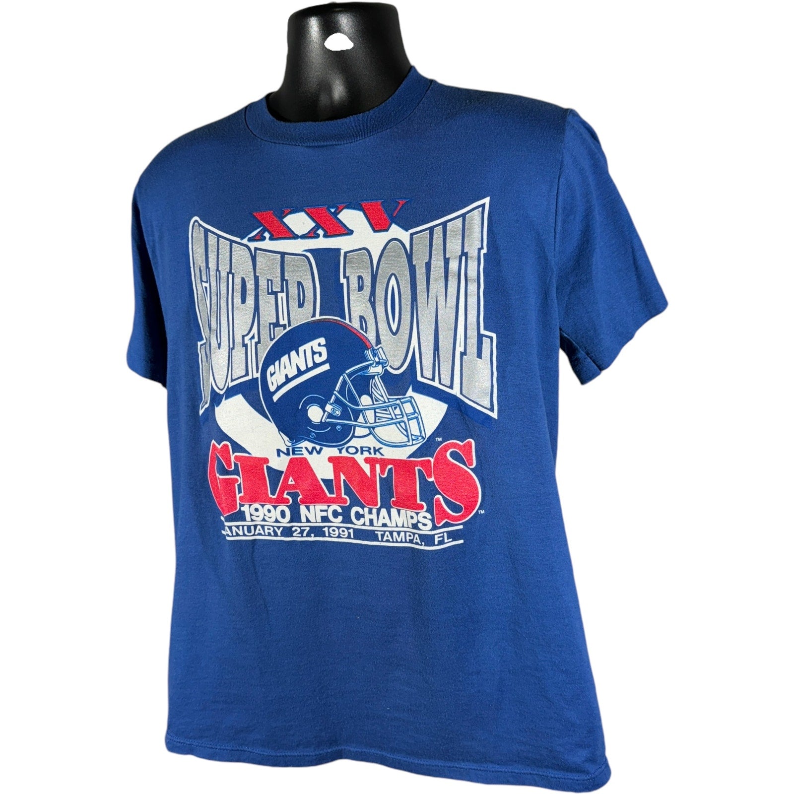 Vintage New York Giants Super Bowl 25 NFL Tee 1990