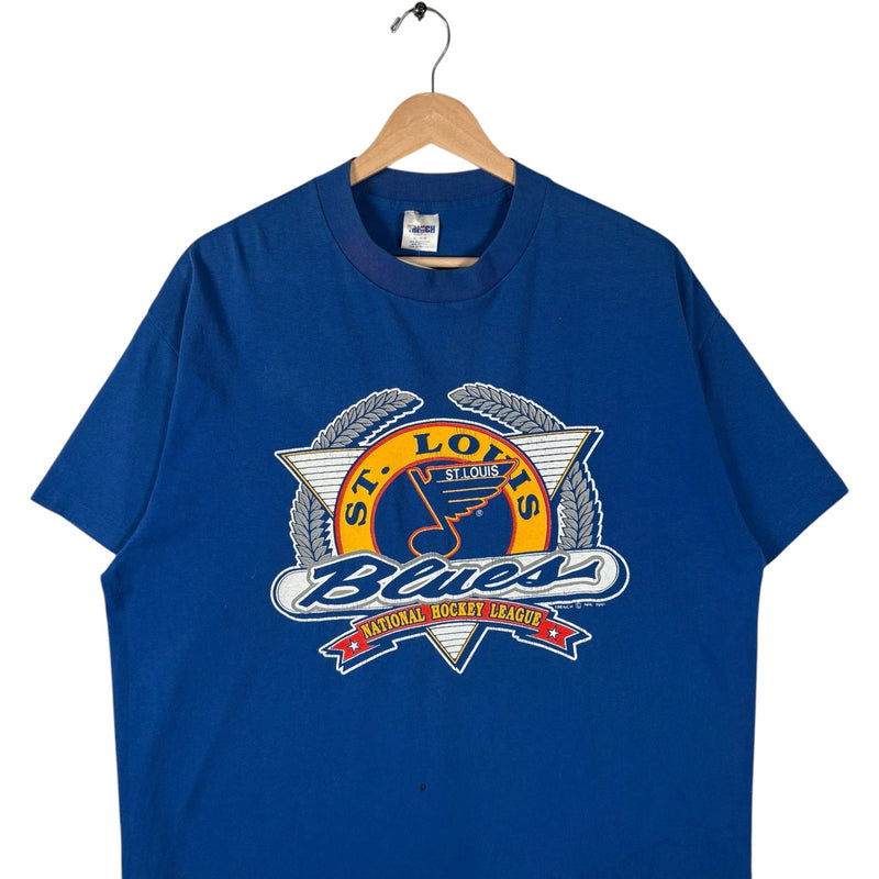 Vintage St. Louis Blues Crest Logo NHL Tee 90s