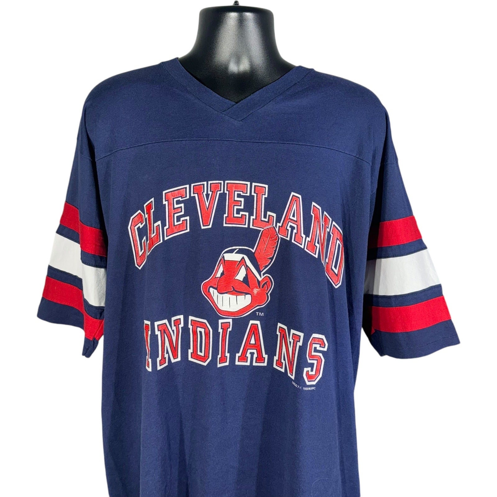 Vintage Logo 7 Cleveland Indians MLB Tee 1988