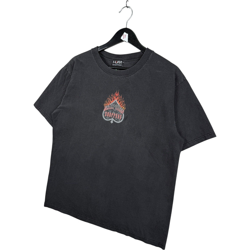 Vintage Black Sheep Choppers Flaming Ace Motorcycle T-Shirt