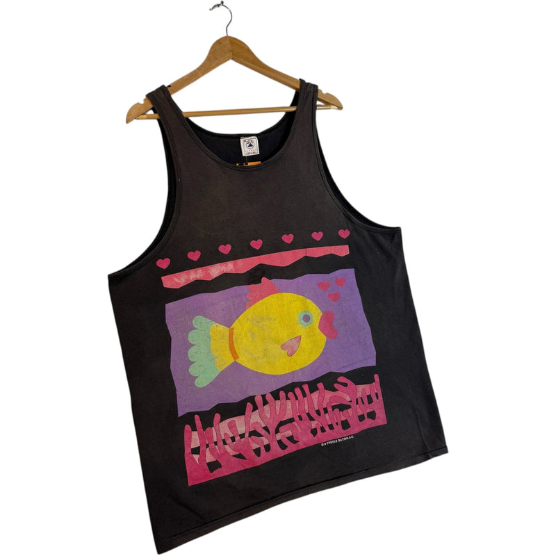 Vintage Fish Coral Drawing Tank Top