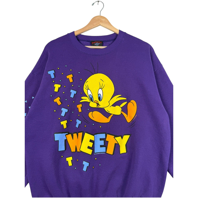 Vintage Looney Tunes Tweety Bird Spellout Crewneck