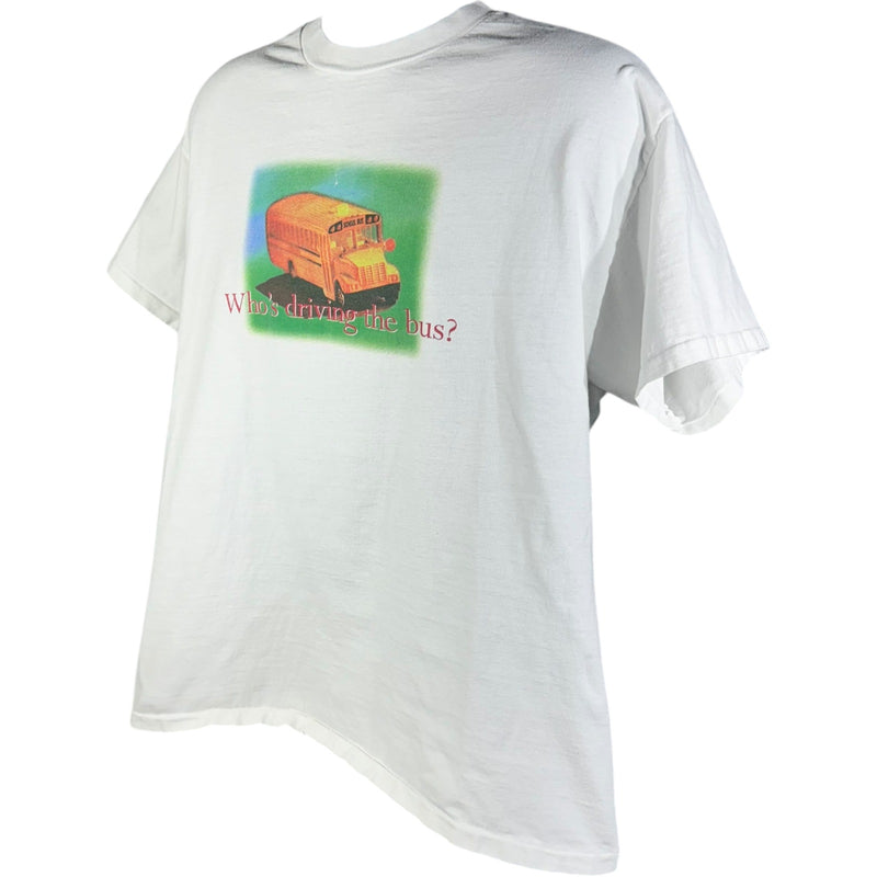 Vintage Compaq "Whos Driving The Bus?" Tee