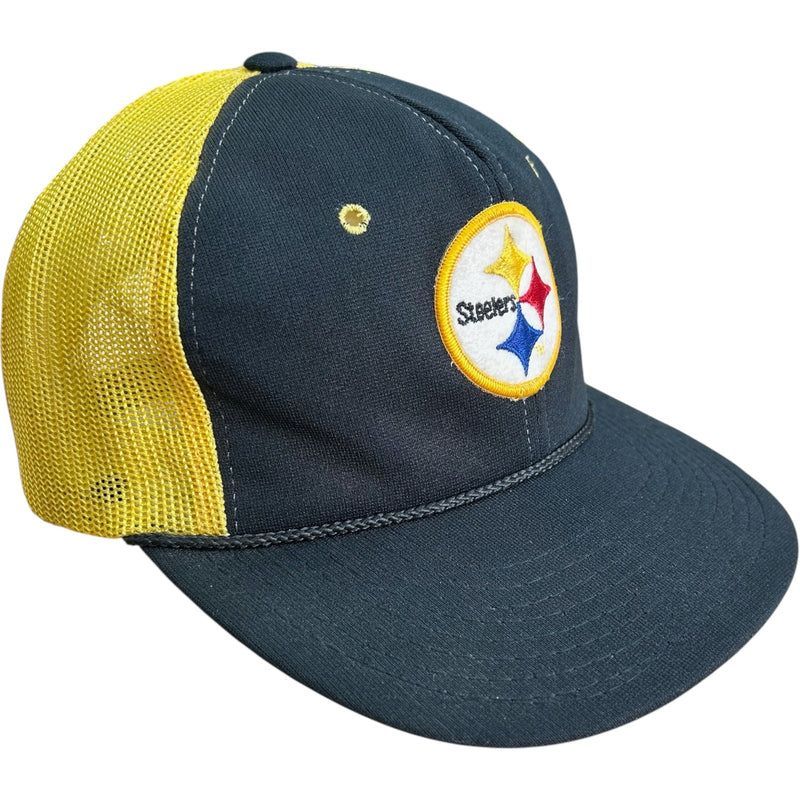 Vintage Pittsburgh Steelers Logo NFL Snapback Trucker Hat