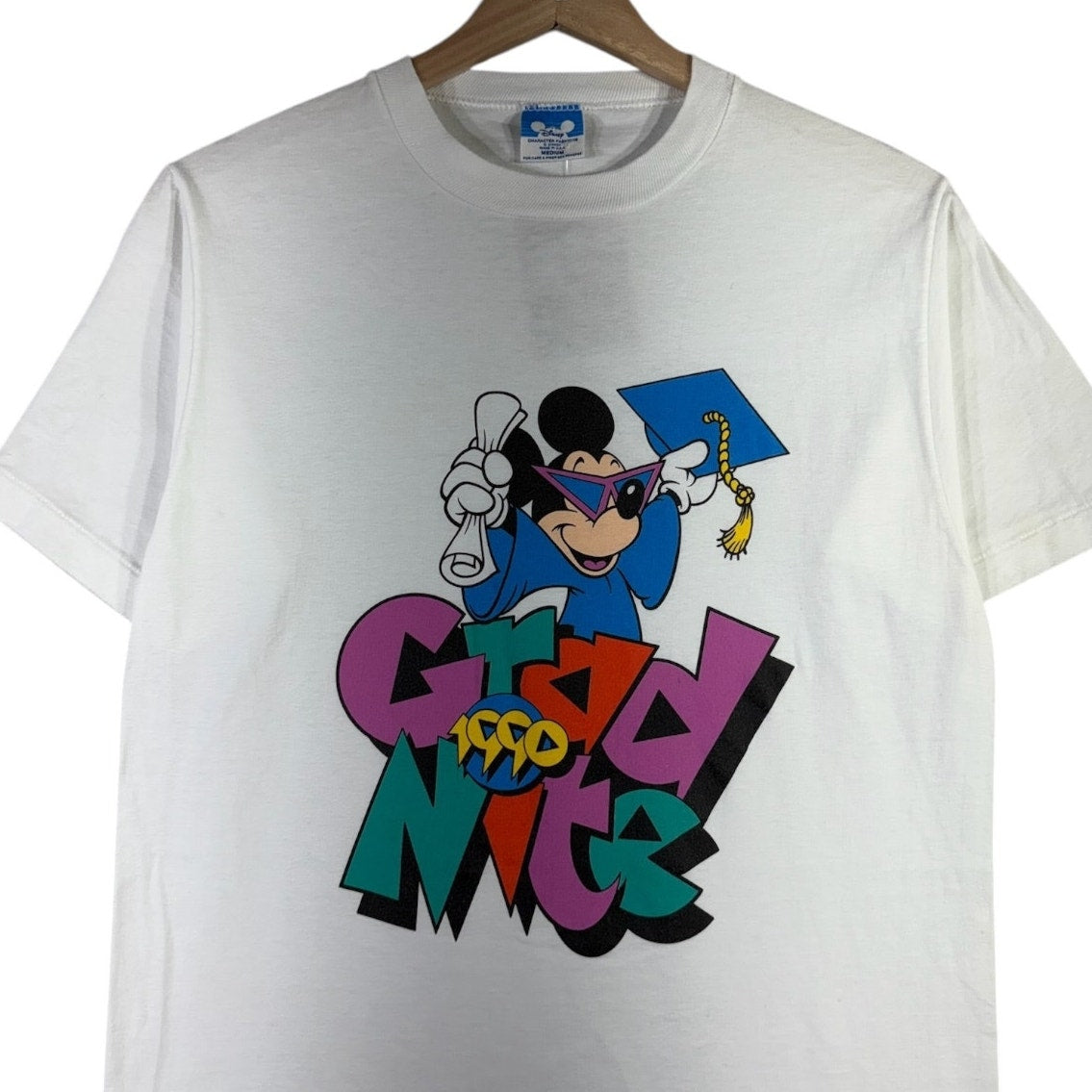 Vintage Disney Mickey Grad Nite 1990 Graphic T-Shirt