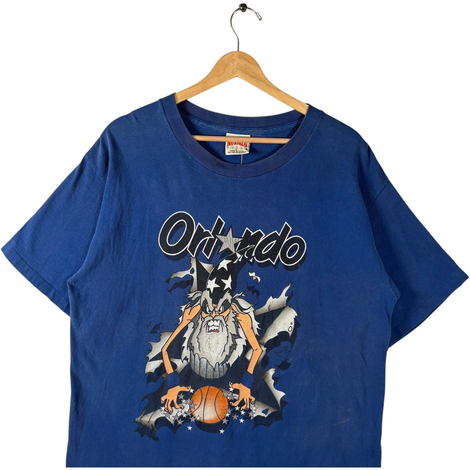 Vintage Nutmeg Orlando Magic Mascot Breakthrough NBA Tee 90s