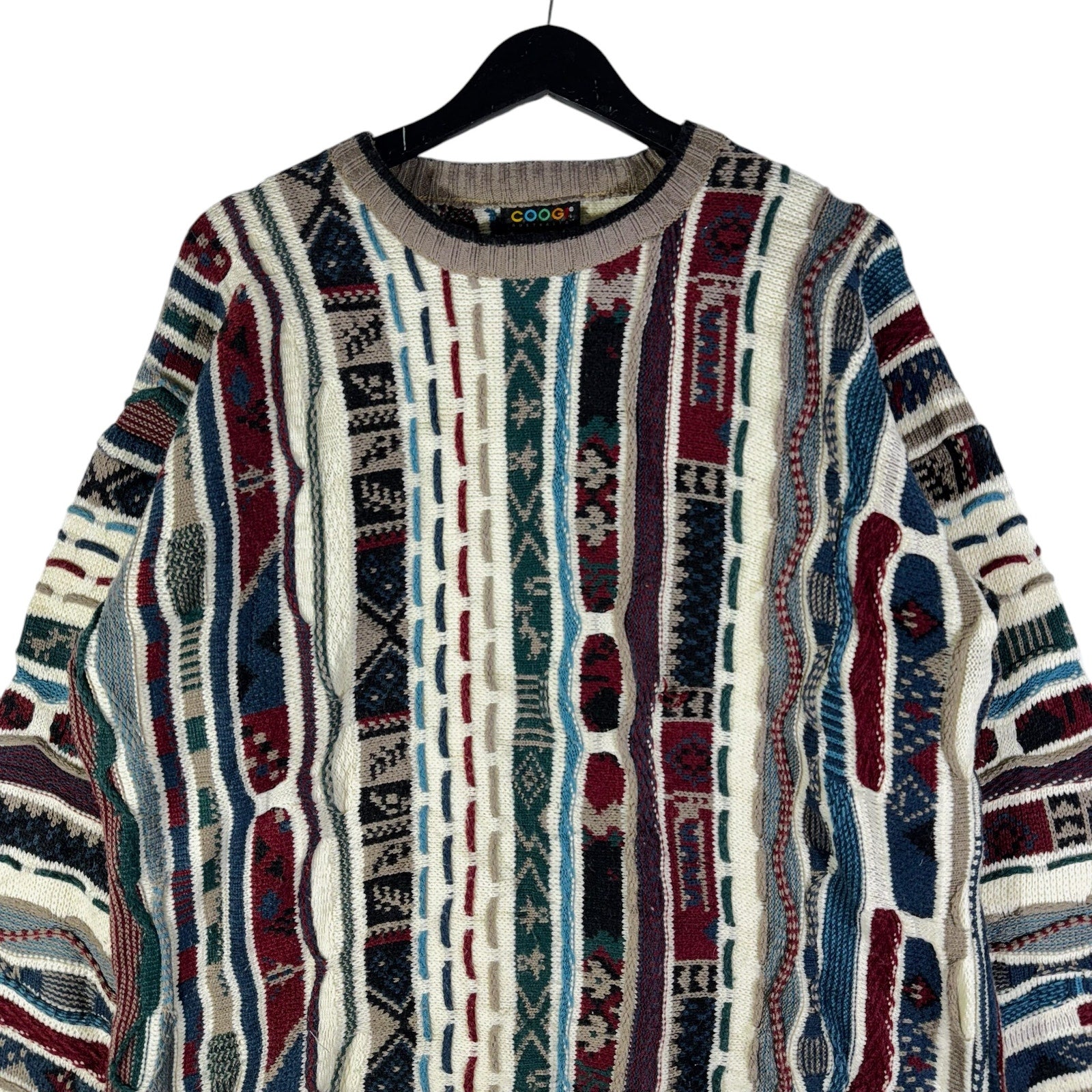 Vintage Coogi 3D Knit Wool Sweater