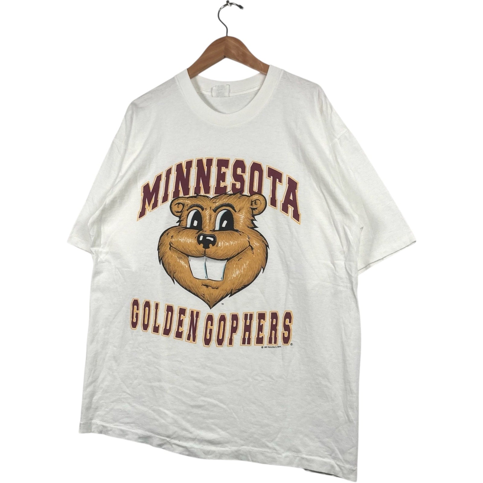 Vintage University Of Minnesota Golden Gophers Tee 1991