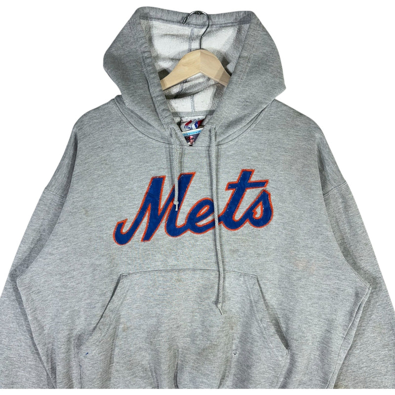 Vintage Majestic NY Mets Spellout Pullover MLB Hoodie