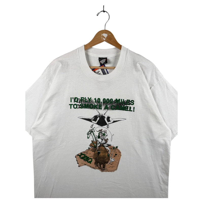 Vintage Camel Cigarettes Parody I’d Fly 10,000 Miles to Smoke a Camel T-Shirt