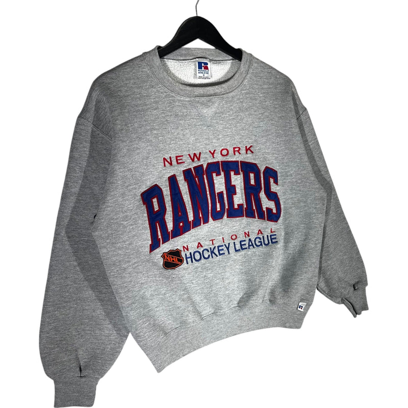 Vintage Russell New York Rangers Spellout NHL Crewneck 90s