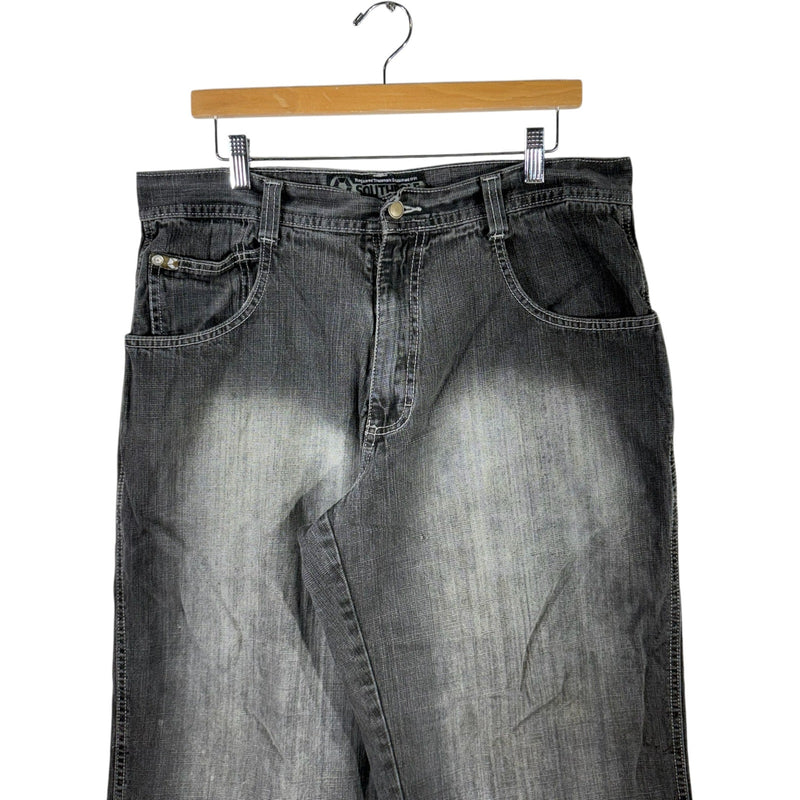 Vintage Southpole Faded Wide Leg Denim Jeans 36 x 25