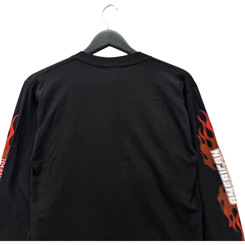 Vintage American Chopper Flaming Motorcycle Long Sleeve