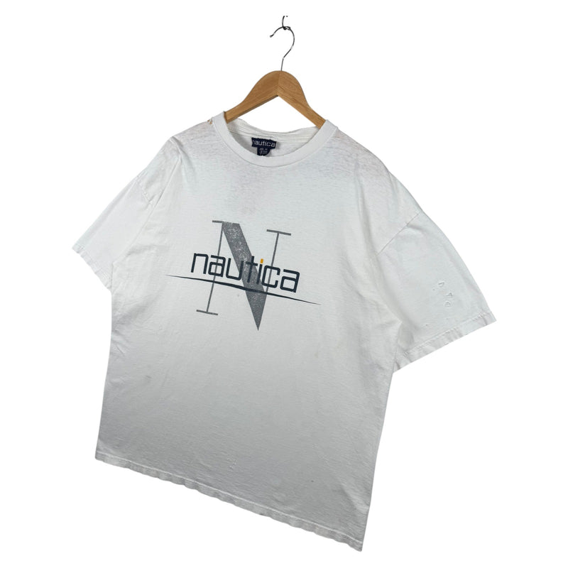 Vintage Nautica Logo Print T-Shirt