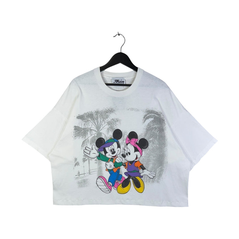 Vintage Disney Mickey & Minnie Cropped T-Shirt