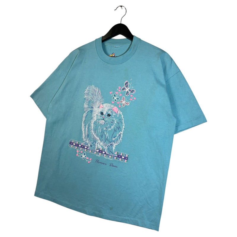 Vintage Hoover Dam Persian Cat Graphic T-Shirt
