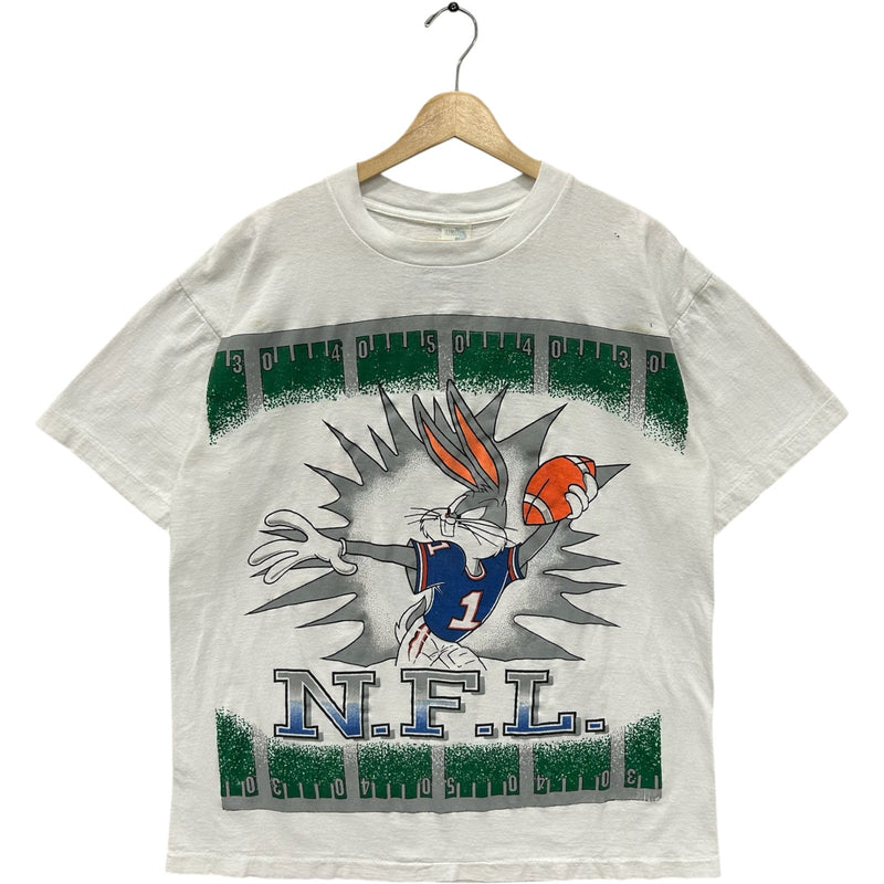 Vintage Looney Tunes Bugs Bunny Jumbo Print NFL Tee 90s