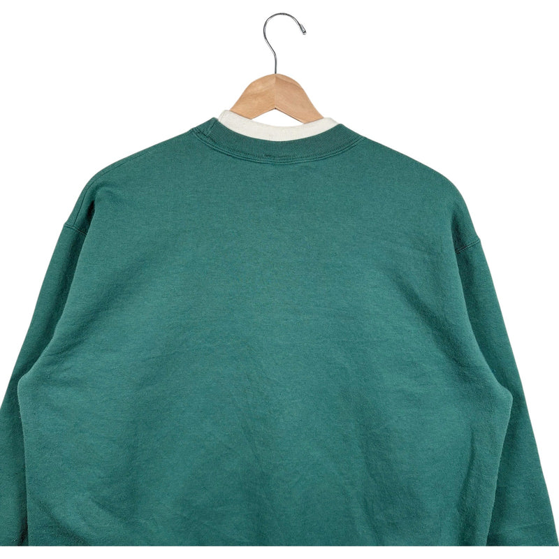 Vintage Women's Christmas Birds Mock Neck Nature Crewneck