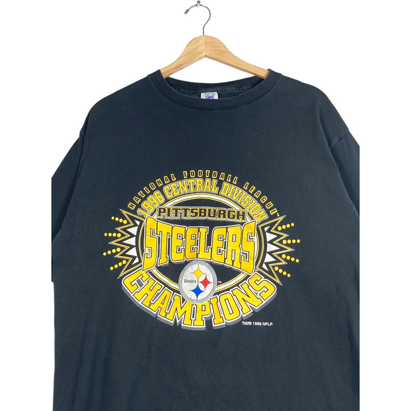 Vintage Pittsburgh Steelers Central Division Champions T-Shirt 1996