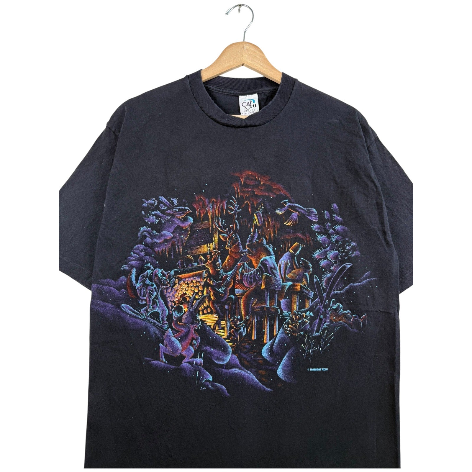 Vintage Winter Cabin Graphic T-Shirt