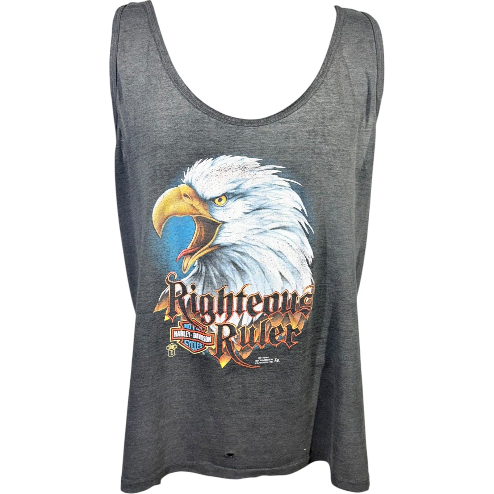 Vintage Harley Davidson "Righteous Rider" Tank Top 1987