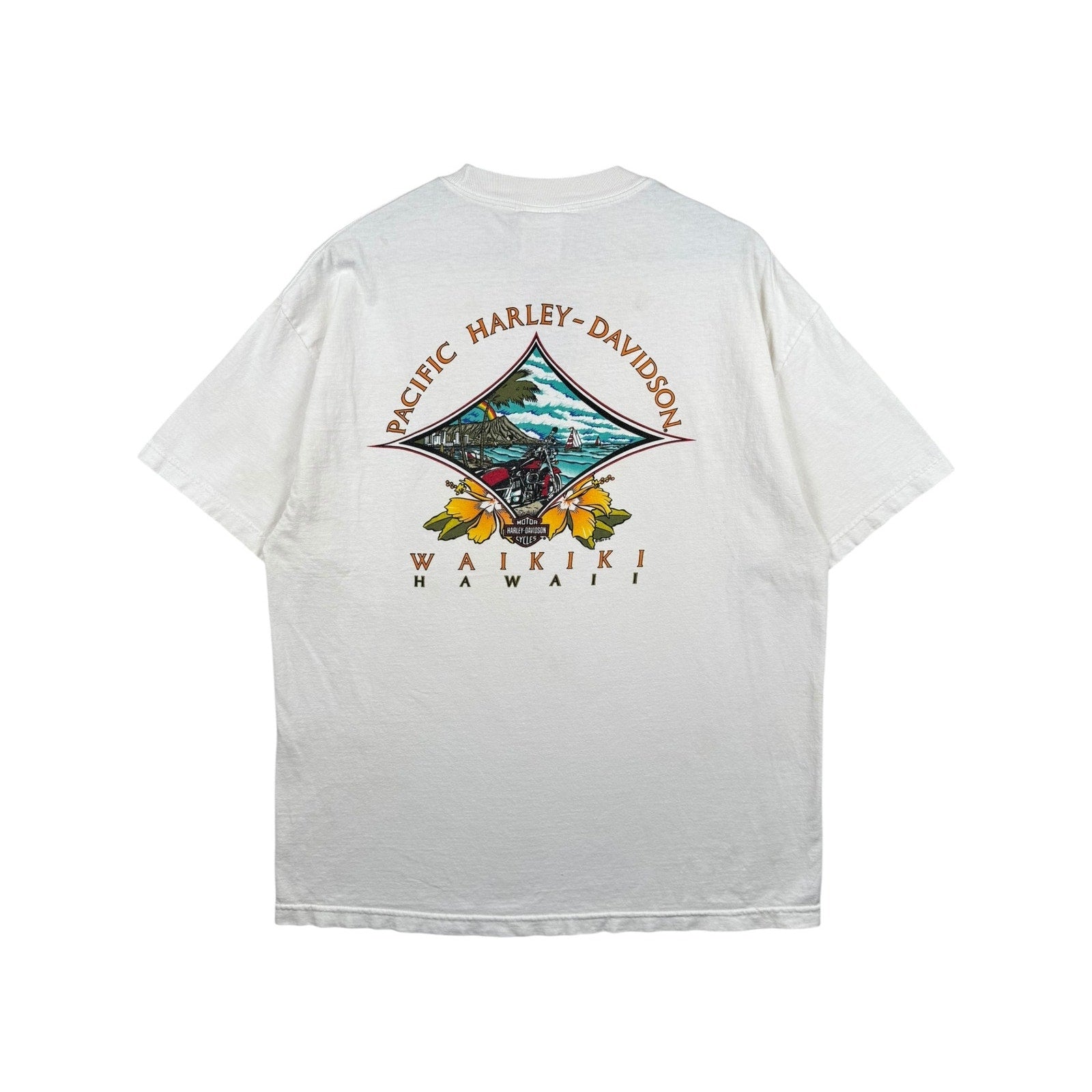 Vintage Harley Davidson Waikiki Hawaii Graphic T-Shirt