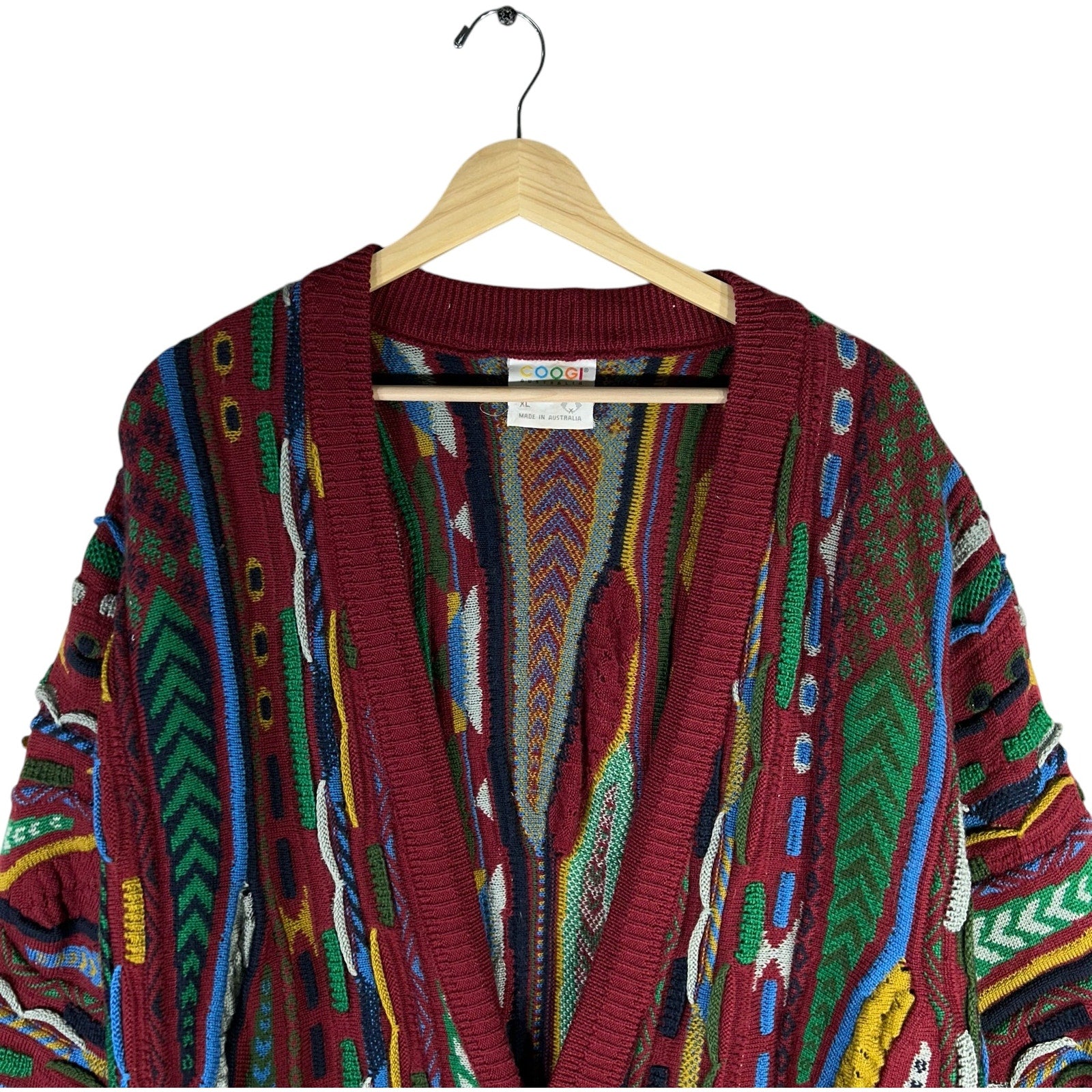 Vintage Coogi 3D Knit Cardigan Sweater