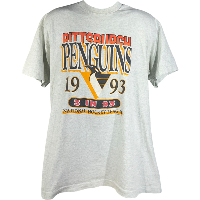 Vintage Pittsburgh Penguins "Three In 93" NHL Tee