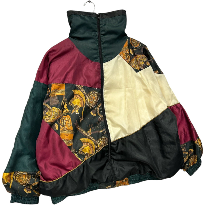 Vintage Color Block Retro Full Zip Windbreaker