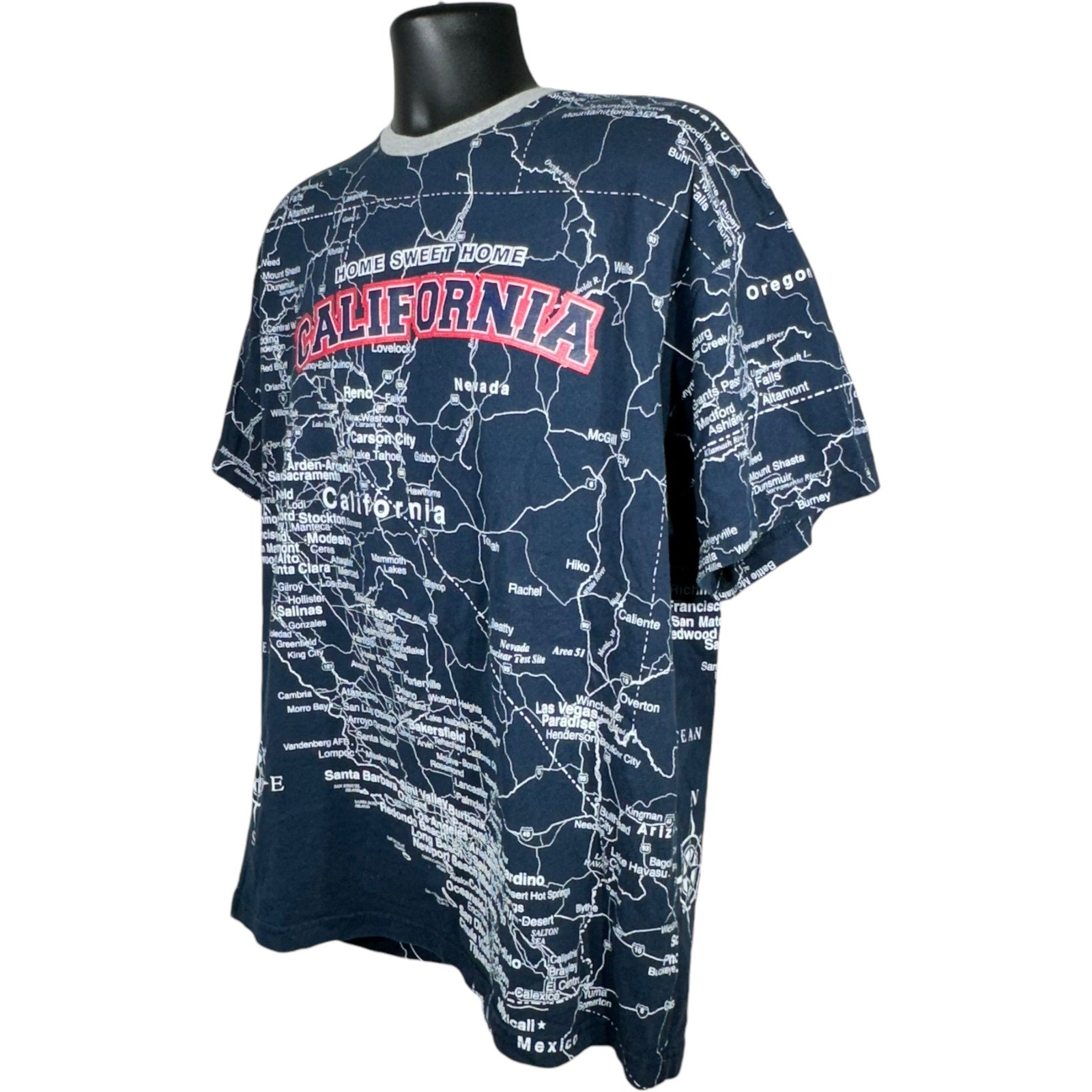 Vintage State Of California AOP Map Short Sleeve Tee