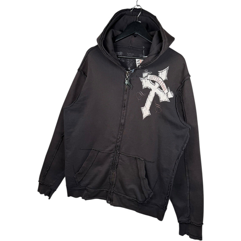 Vintage Affliction Live Fast Cross Full Zip Hoodie