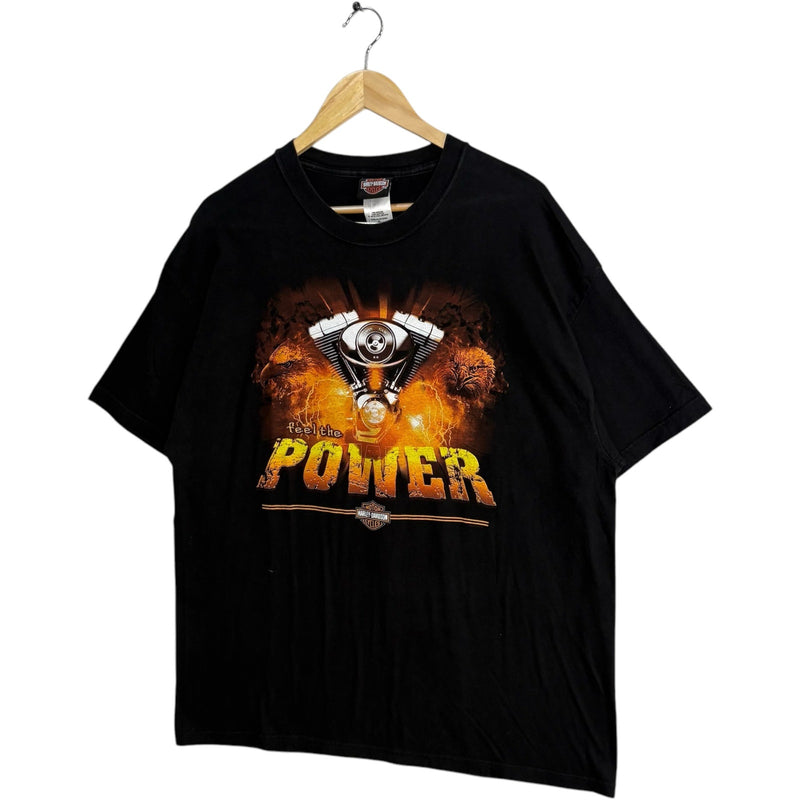 Vintage Harley Davidson "Feel The Power" Engine Tee