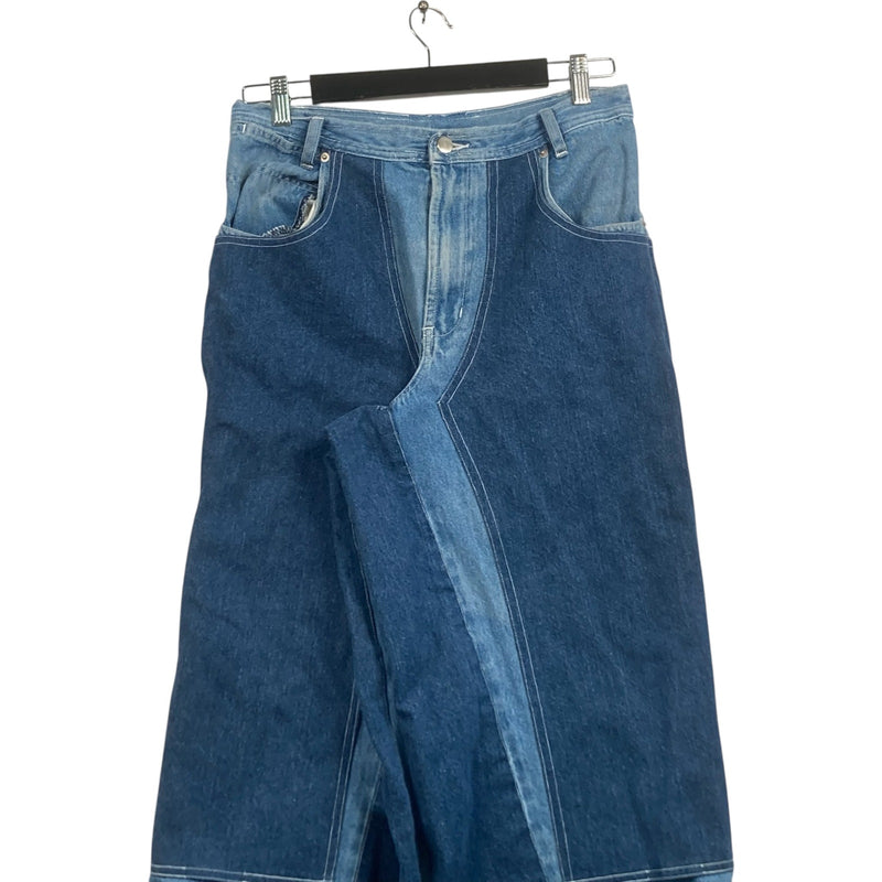 Vintage Cut & Sew Wide Leg Denim Jeans 30 x 28