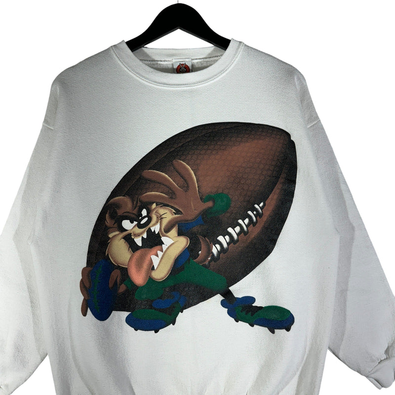 Vintage Looney Tunes Tasmanian Devil Football Crewneck 90s