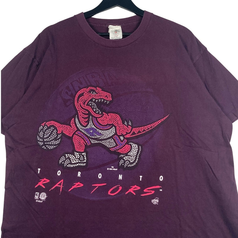 Vintage Toronto Raptor Spellout Mascot NBA T-Shirt 90s