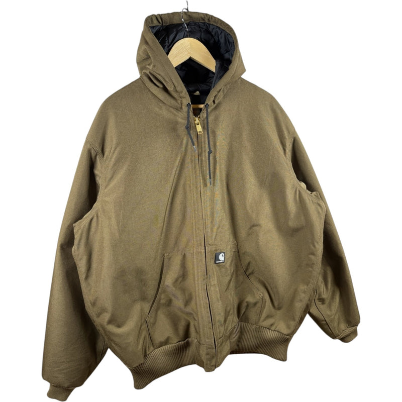Vintage Carhartt Quilted Hooded Full Zip Workwear Jacket