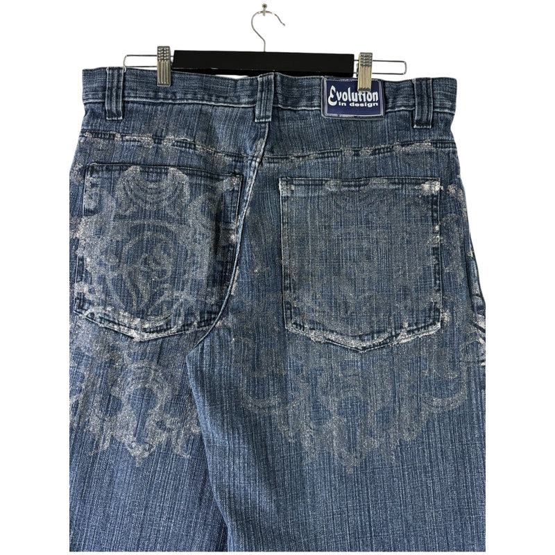 Vintage Evolution Wide Leg Denim Shorts 38