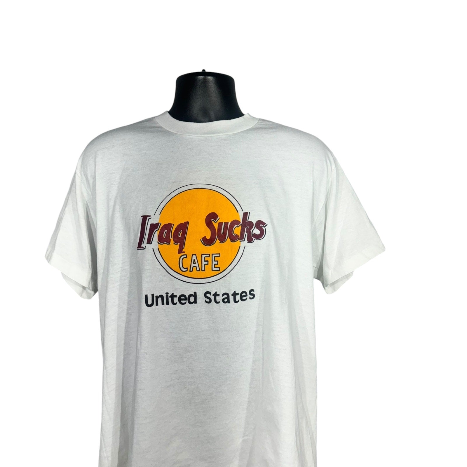 Vintage Iraq Sucks Hard Rock Cafe Parody Tee 90's