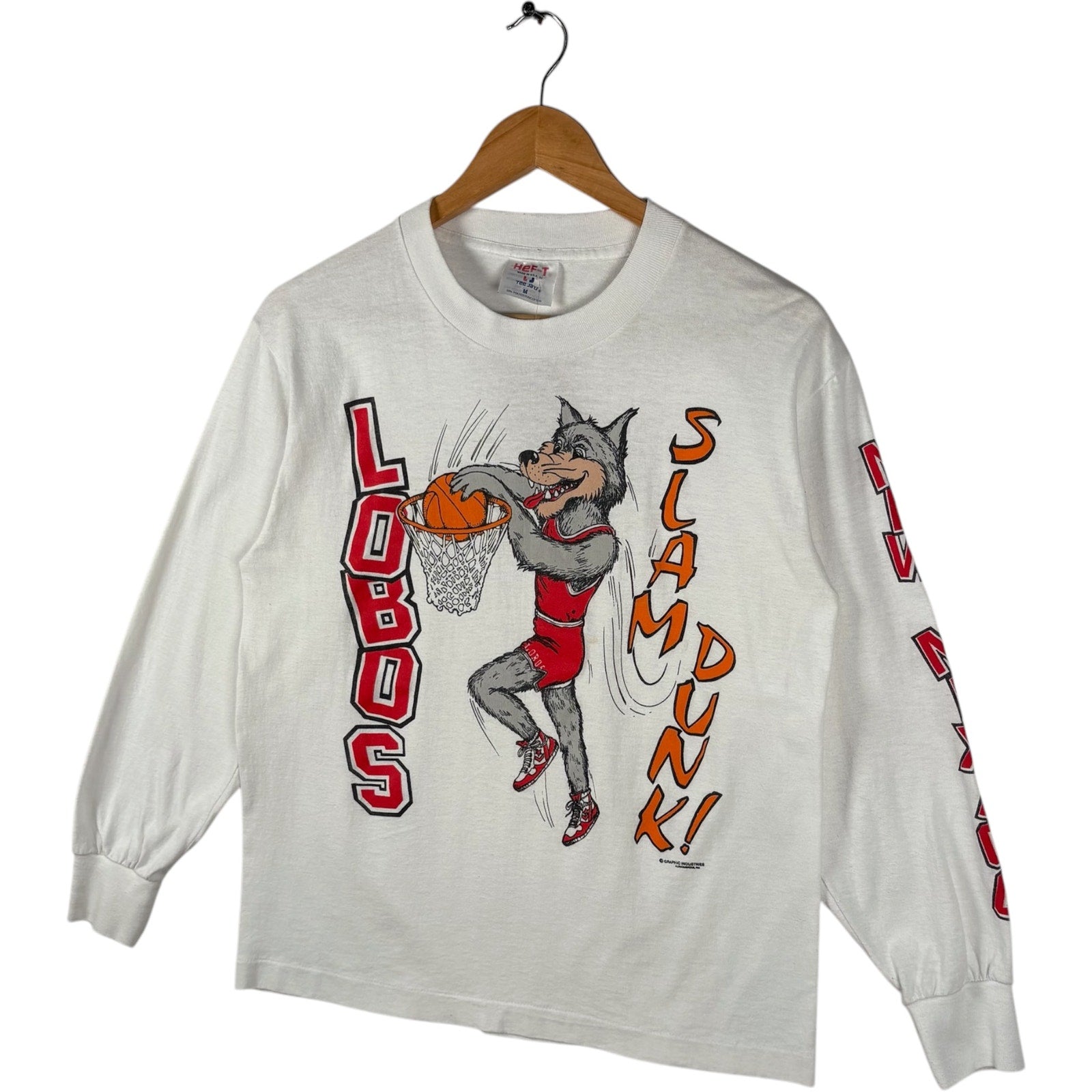 Vintage New Mexico University Lobo's Basketball Long Sleeve